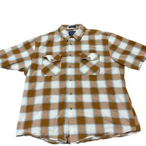 Pendleton The Hiker Shirt Plaid Lightweight Button Shirt Men's Sz XL